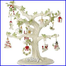 Lenox Winter Delights Miniature Tree 12 Ornaments Set Angel Train Christmas NEW