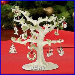 Lenox Winter Delights Miniature Tree Ornaments 12 Set Angel Train Christmas NEW