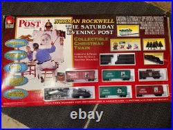 Life-Like H. O. Scale Norman Rockwell Saturday Evening post Christmas Train Set N