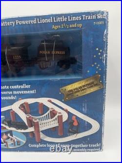 Lionel 11371 Polar Express Little Lines Train Set W Remote Control & Sound. Nib