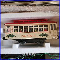 Lionel 6-11809 Christmas Village Motorized Trolley Set Train O-27 Gauge Track
