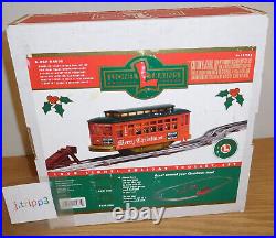 Lionel 6-11981 Christmas Holiday Motorized Trolley Set Train O-27 Track Gauge