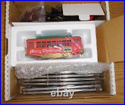 Lionel 6-11981 Christmas Holiday Motorized Trolley Set Train O-27 Track Gauge