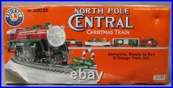 Lionel 6-30020 North Pole Central Christmas O Gauge Steam Train Set EX/Box