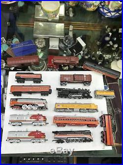 Lionel Christmas Train Ornaments by Hallmark 2003 Set of 15 Trains in Glass Case