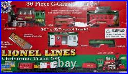 Lionel Lines 36 Piece G-Gauge Christmas Train Set With Remote in box Open Box