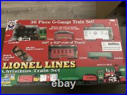 Lionel Lines 36 Piece G-Gauge Christmas Train Set With Remote in box Tested