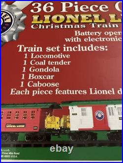Lionel Lines 36 Piece G-Gauge Christmas Train Set With Remote in box Tested