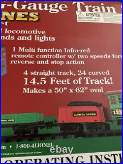 Lionel Lines 36 Piece G-Gauge Christmas Train Set With Remote in box Tested