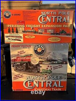 Lionel North Pole Central Christmas Train Set # 6-30068 & Expansion 6-30040