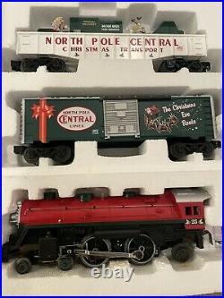 Lionel O Scale North Pole Central Christmas Train Set #6-30068 Tested Working