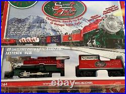 Lionel Santa's Flyer O Scale Christmas Steam Whistle Train Set #6-30164 In Box