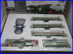 Lionel The Christmas Express Electric HO Gauge Model Train Set w Remote & BlueT