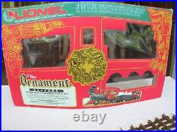 Lionel The Ornament Express LG Scale Christmas Train Set +4 Xtra Straight Tracks