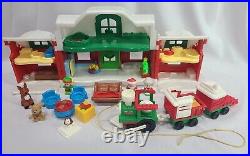 Little People Santa's North Pole Cottage House Christmas Set Reindeer Train