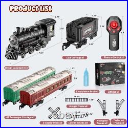 Luxurious Remote Control Train Set with Smoke & Lights Perfect Holiday Gift