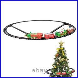 Luxury Electric Christmas Train Tracks Set Lights Sound Kids Toy Gift Tree Decor