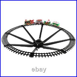 Luxury Electric Christmas Train Tracks Set Lights Sound Kids Toy Gift Tree Decor