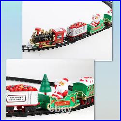 Luxury Electric Christmas Train Tracks Set Lights Sound Kids Toy Gift Tree Decor