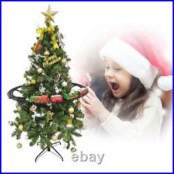 Luxury Electric Christmas Train Tracks Set Lights Sound Kids Toy Gift Tree Decor