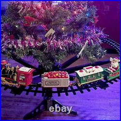 Luxury Electric Christmas Train Tracks Set Lights Sound Kids Toy Gift Tree Decor