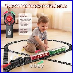 Luxury Remote Control Train Set with Glowing Carriages Perfect Christmas Gift
