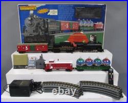 MTH 30-4033-0 O Gauge Christmas 2-8-0 Steam Freight Train Set withLS EX/Box