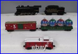 MTH 30-4033-0 O Gauge Christmas 2-8-0 Steam Freight Train Set withLS EX/Box