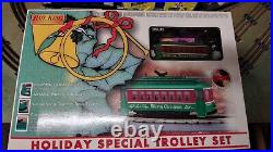 MTH-Rail-King Holiday Trolley Set 30-4028-0