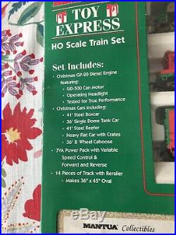 Mantua Toy Express Limited Edition HO Scale Christmas Train Set Complete