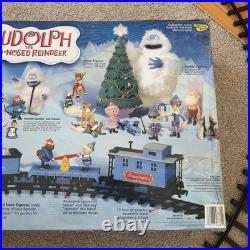 Memory Lane Rudolph's Red Nose Reindeer Express Train Set Christmas COMPLETE