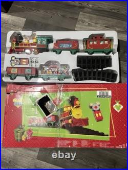 Mickey Mouse and Friends Christmas Train Set Disney NEW OPEN DAMAGED BOX