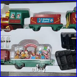 Mickey Mouse and Friends Christmas Train Set Disney NEW OPEN DAMAGED BOX