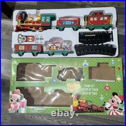 Mickey Mouse and Friends Christmas Train Set Disney NEW OPEN DAMAGED BOX