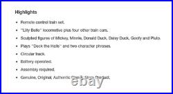 Mickey Mouse and Friends Christmas Train Set Disney NEW OPEN DAMAGED BOX