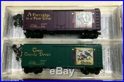 Micro Trains MTL 12 Days of Christmas 40' Boxcars and Caboose Set