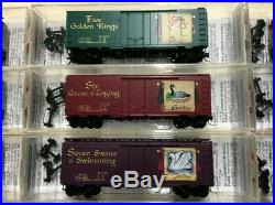 Micro Trains MTL 12 Days of Christmas 40' Boxcars and Caboose Set
