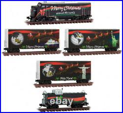 Micro-Trains MTL N-Scale Christmas Around the World Train Set (Loco/4 Cars)