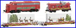 Micro-Trains MTL N-Scale Husky Hauler Christmas Train Set Diesel Loco/2 Cars
