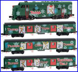 Micro-Trains MTL Z-Scale Reindeer Belt Christmas Train Set Steam Loco/3 Cars