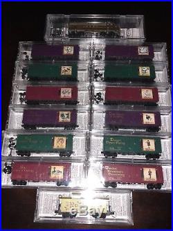 Micro Trains N Scale 12 Days Of Christmas Set With Loco & Caboose New Rare