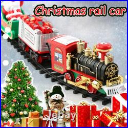 Mini Christmas Electric Train with Sound Light Music Set for Boys Girls (C)