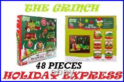 NEW 48 Piece Grinch Holiday Express Christmas Train Set Collectible