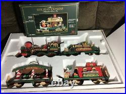 NEW BRIGHT HOLIDAY EXPRESS #380 & 380-3 ANIMATED TRAIN SET CHRISTMAS, Santa