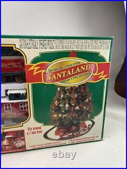 NEW BRIGHT SANTALAND CHRISTMAS ELECTRIC BIG SCALE TRAIN SET NEW Sound &Animated