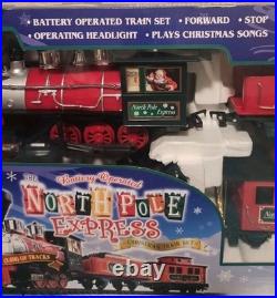 NEW Eztec North Pole Express Christmas Train Set 22 Pieces Plays Music