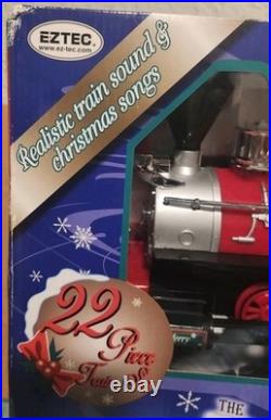NEW Eztec North Pole Express Christmas Train Set 22 Pieces Plays Music