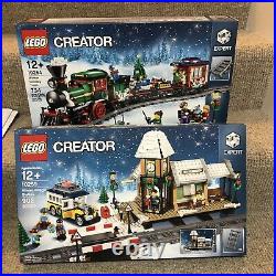 NEW LEGO Xmas Set 10254 Holiday Train + 10259 Village Station + Power Functions
