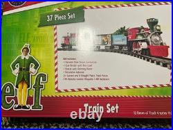 NEW Lionel Battery ELF MOVIE Toy Train Set Locomotive Cars, Remote, Sound, Light