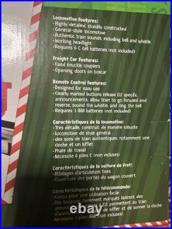 NEW Lionel Battery ELF MOVIE Toy Train Set Locomotive Cars, Remote, Sound, Light